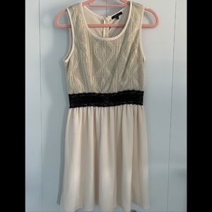 White dress with knit top